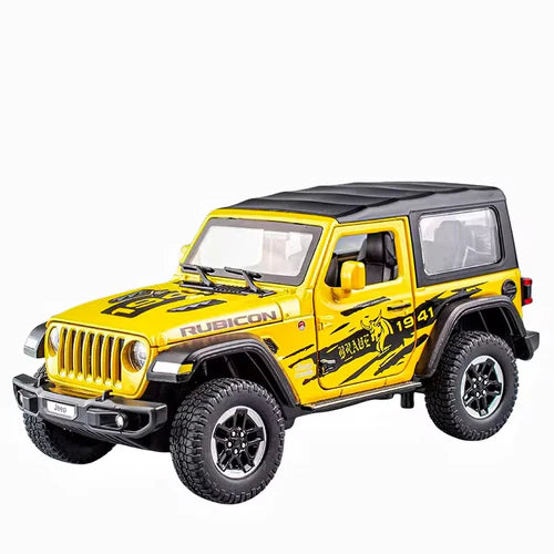 JEEP WRANGLER RUBICON 1941 1:24 Die-Cast Metal Collectible Car with Opening Doors and Bonnet