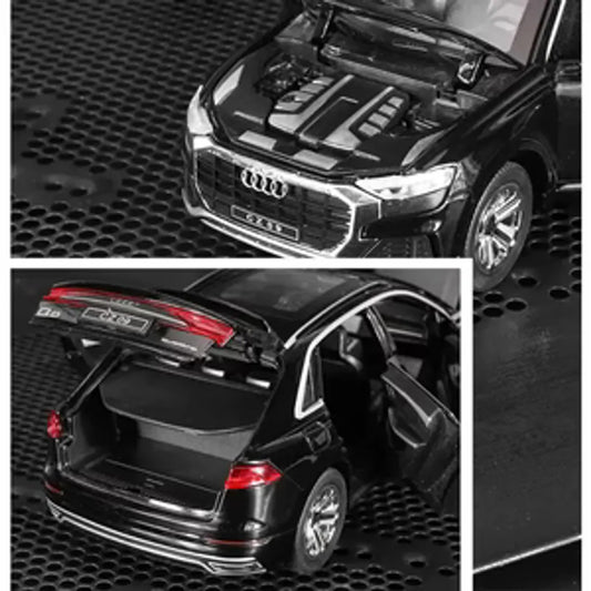 AUDI Q8 1:24 Die-Cast Metal Collectible Car with Opening Doors and Bonnet